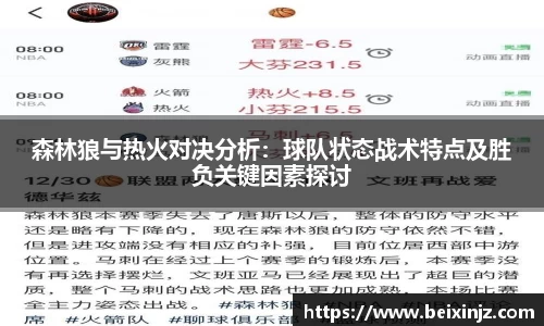 森林狼与热火对决分析：球队状态战术特点及胜负关键因素探讨