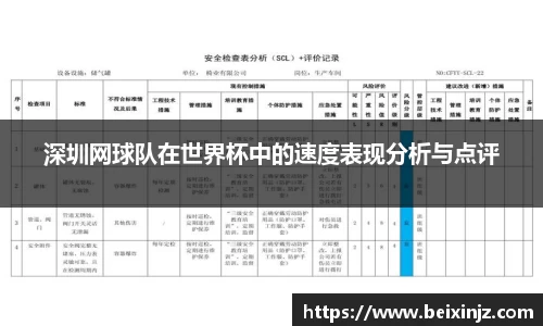 深圳网球队在世界杯中的速度表现分析与点评